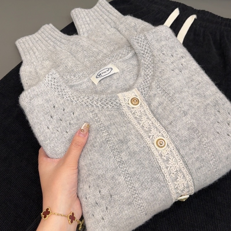 针织开衫小香风气质洋气时尚百搭加厚秋冬长袖轻奢宽松韩版