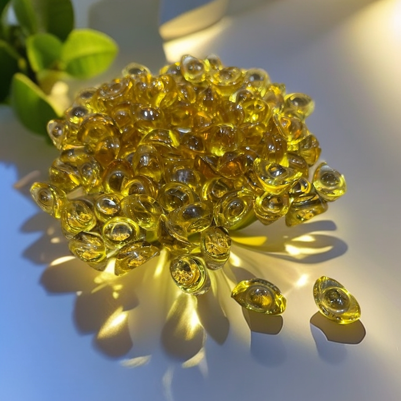 黄水晶金元宝仿琉璃大小号聚宝盆配套产品摆件开业乔迁礼品装饰品