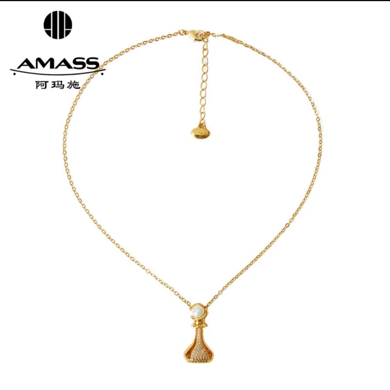 铜合金项链 新款优雅女王的棋局贝壳珠合金配饰5900502