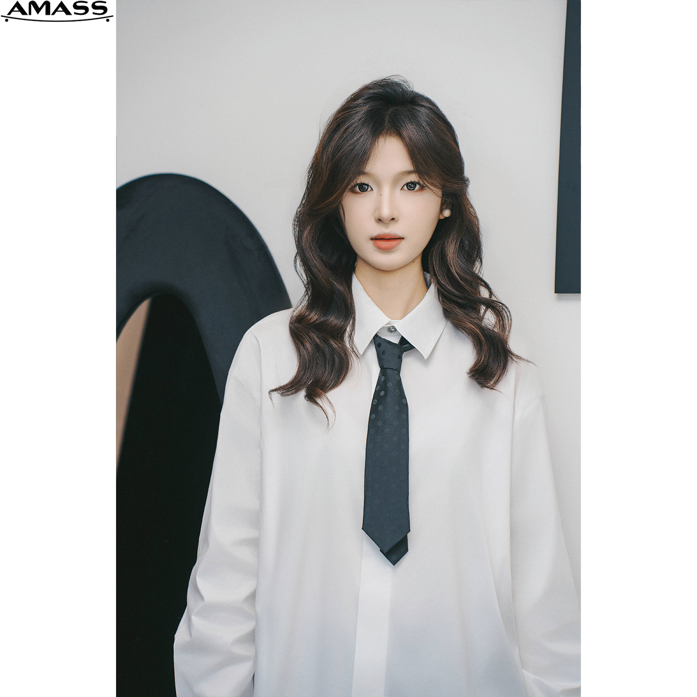 AMASS/阿玛施早春新款时尚学院风时髦精必备百搭波点领带女580036