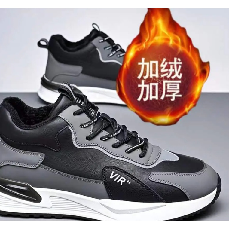 回力瑞2023新款时尚休闲棉鞋男士百搭潮鞋加绒加厚保暖高帮秋冬季