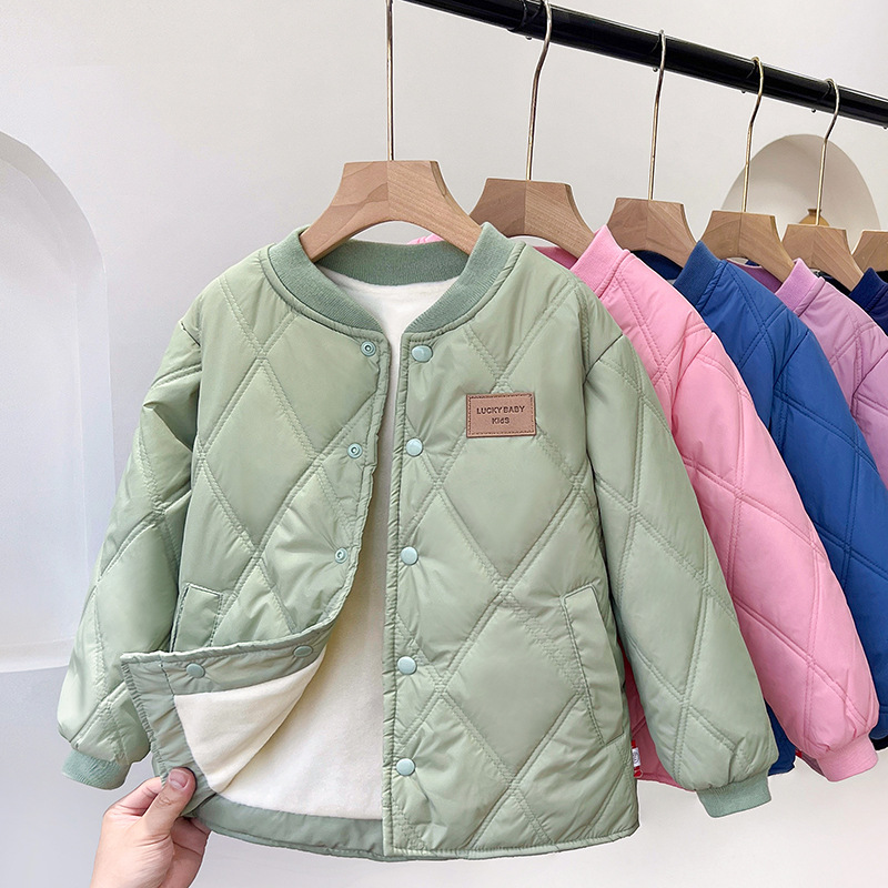 儿童棉服秋冬季儿童棉服外套男童女童中大童校服内胆外穿棉袄