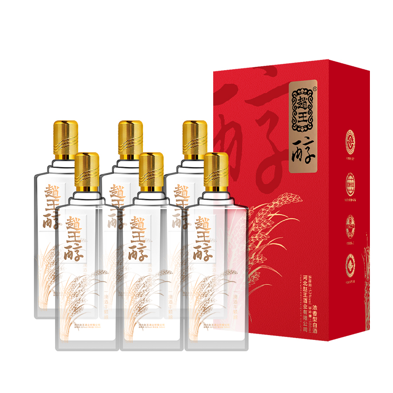 赵王醇52度浓香型白酒500ml*6高端精品礼盒装整箱送礼52度500ml