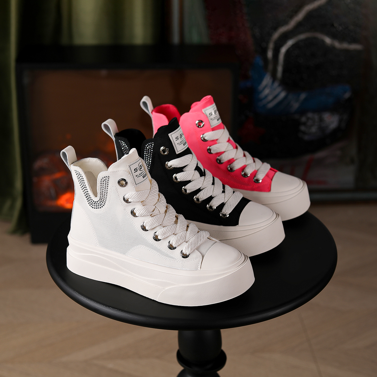 【阿布推荐】增高4.5cm时尚厚底增高潮流百搭女士休闲鞋693