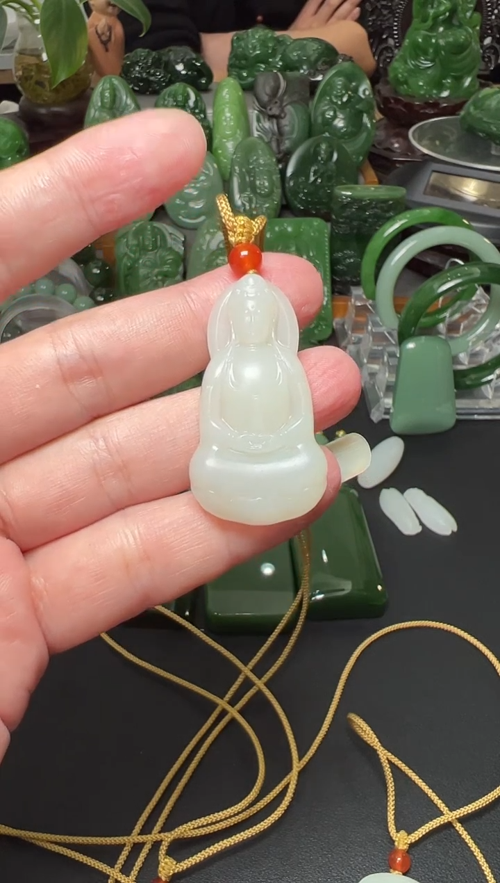 【闪购商品】和田玉（白玉）吊坠未镶嵌吊坠观音