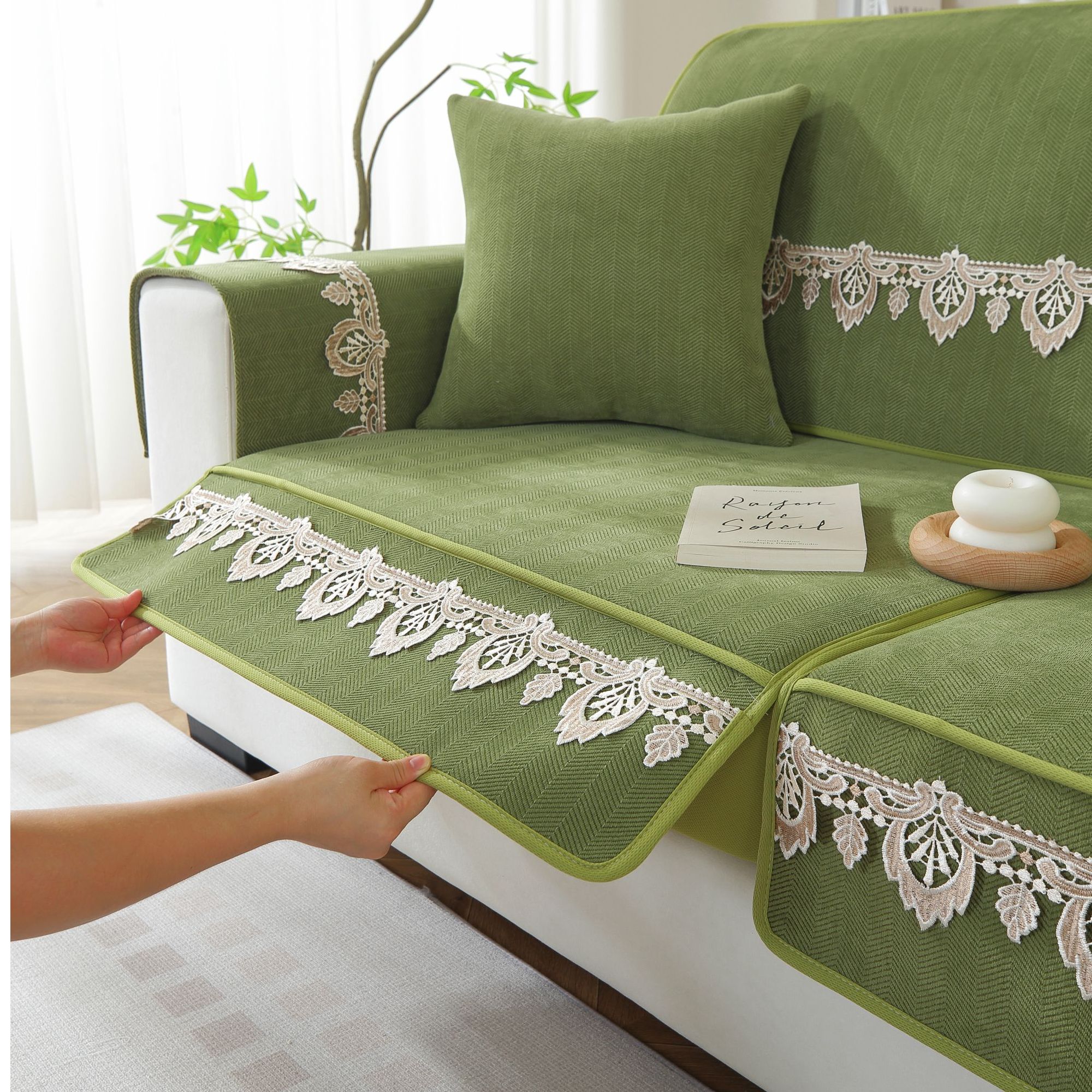 【柏林沙发笠套】2024沙发垫套全包弹力加厚雪尼尔不滑落沙发坐垫套