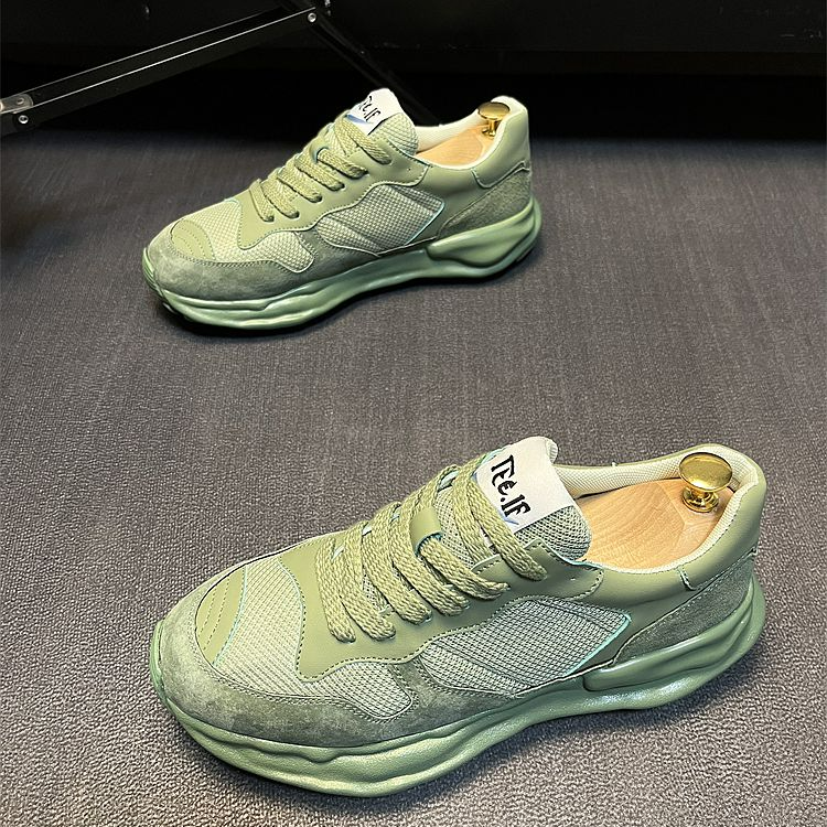 NY潮牌男鞋2024新款网面透气老爹鞋休闲运动鞋厚底时尚百搭鞋子男