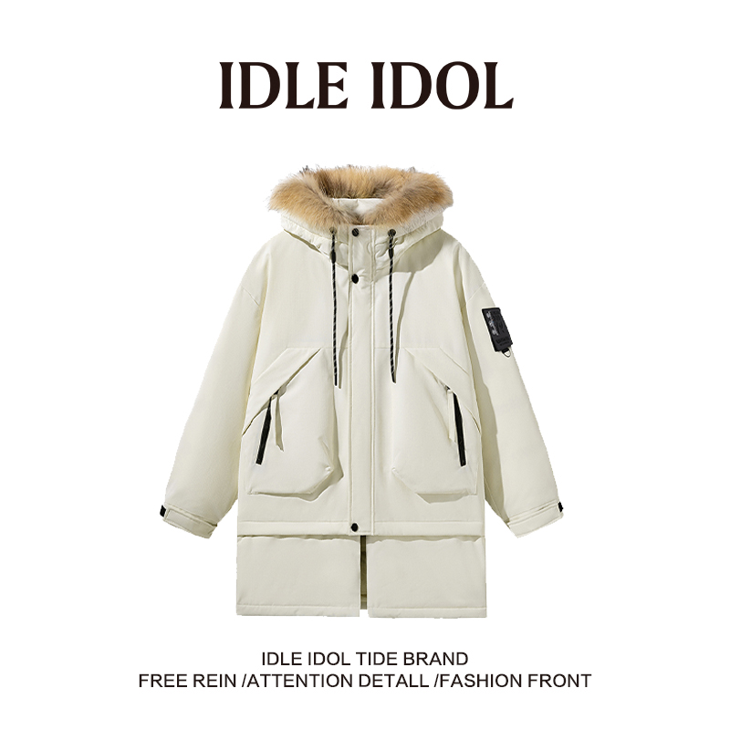 IDLE IDOL【可拆卸】轻奢时尚情侣羽绒服秋冬季新款时尚保暖外套男
