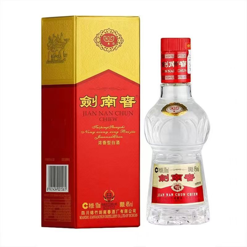 剑南春水晶剑小酒版浓香型白酒（DQ）46度100ml