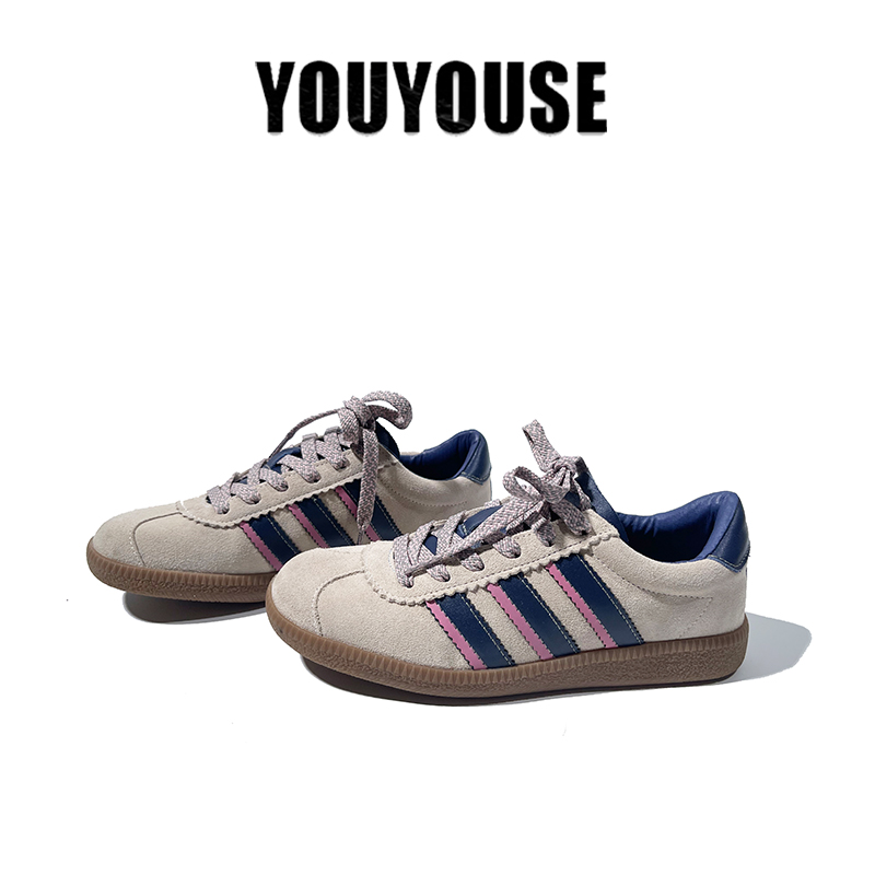YOUYOUSE[断码捡漏]班长德训鞋休闲复古真皮鞋女2公分德训鞋女