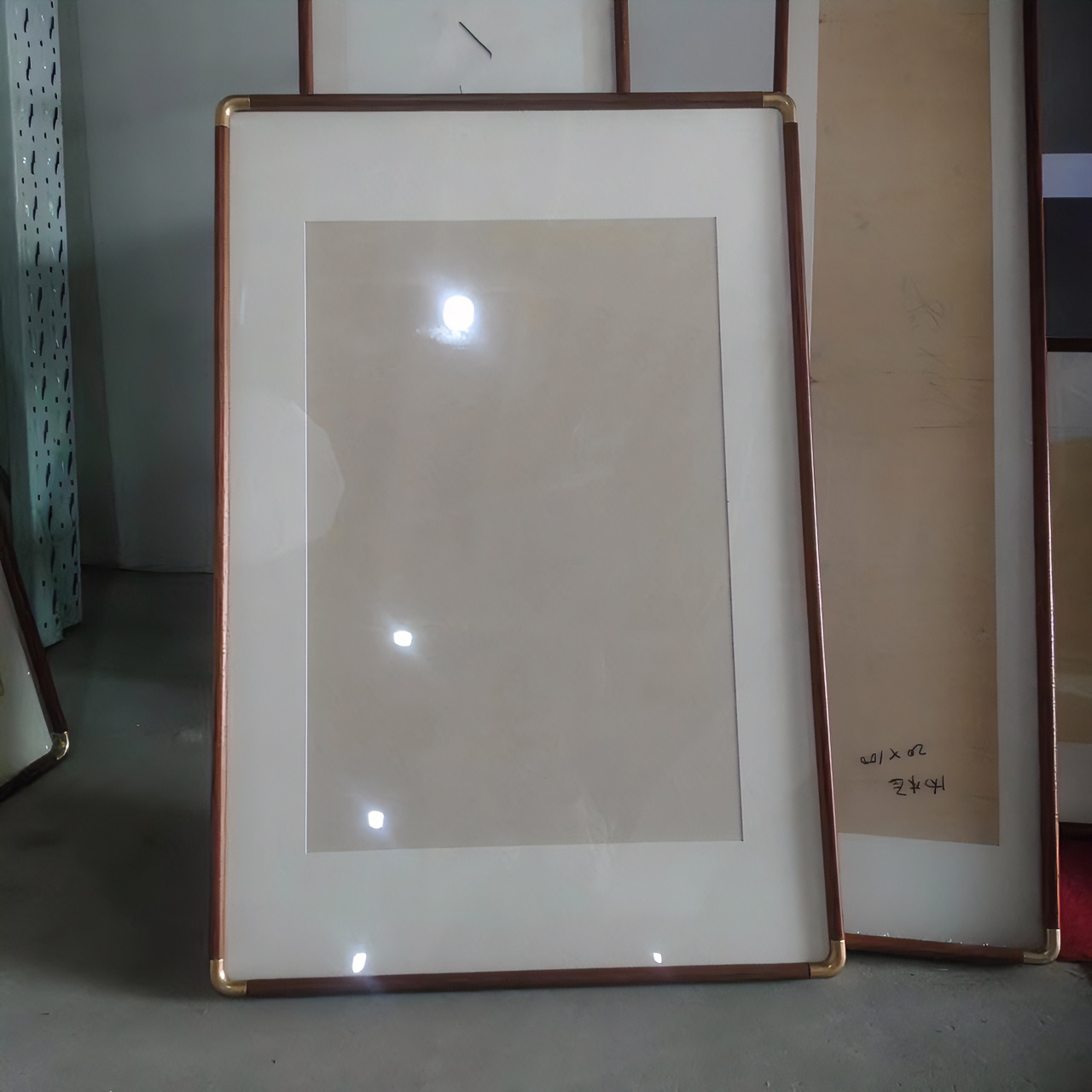 【60*90】塑铜角细线条高端画框实木有机玻璃免装裱【00112】