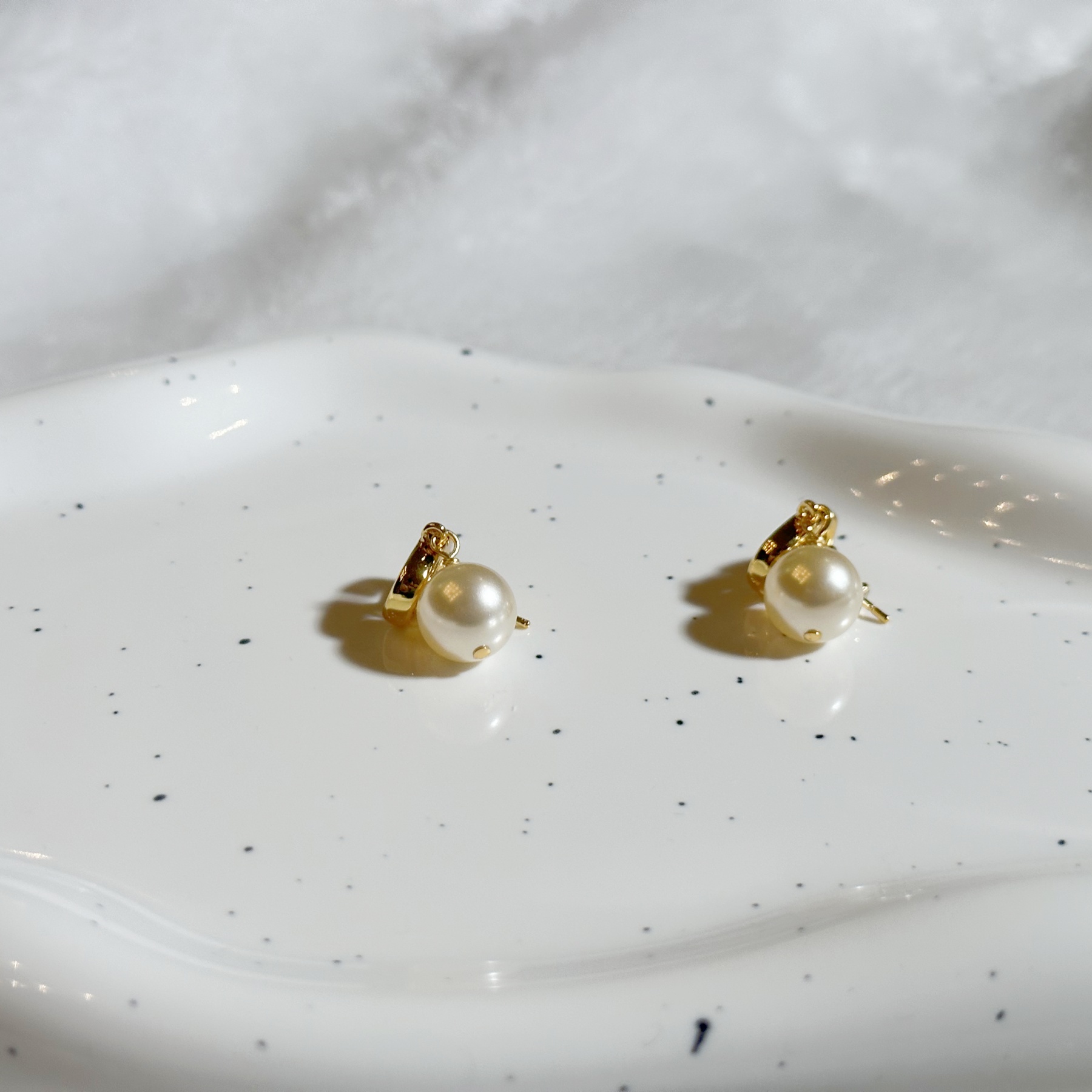 铜合金仿珍珠耳饰 耳钉5311百搭小众