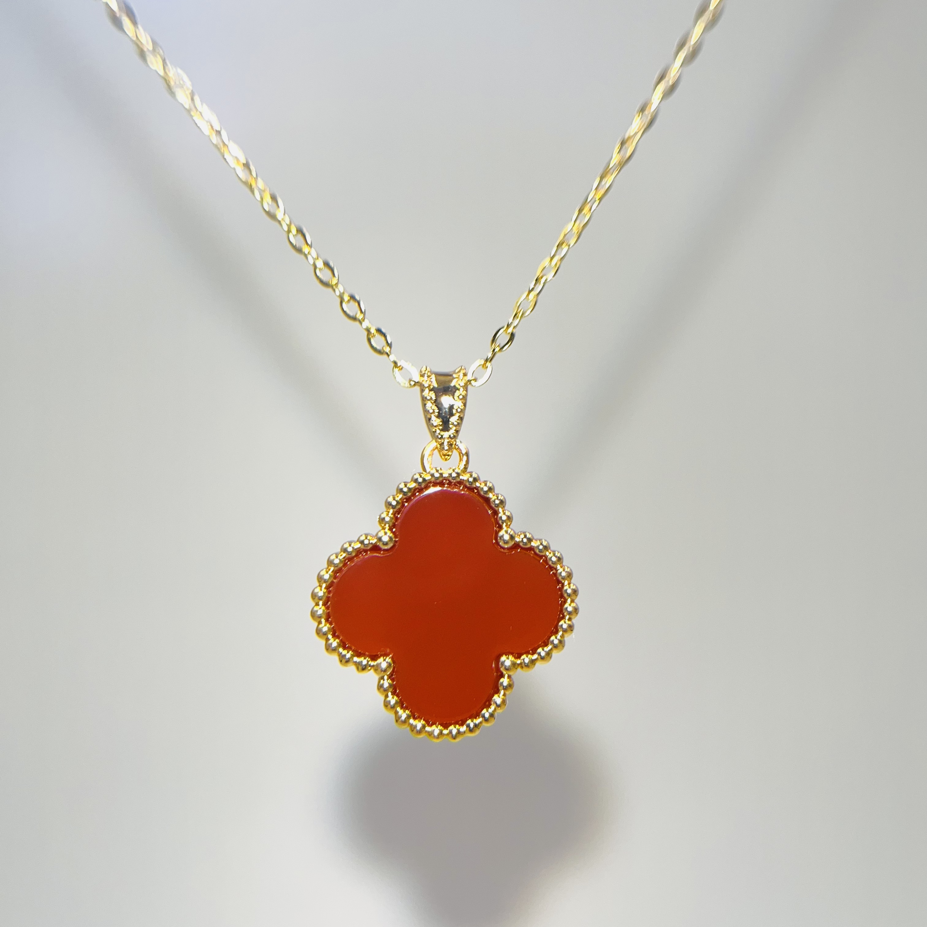 18K金红玛瑙15mm吊坠轻奢气质时尚百搭