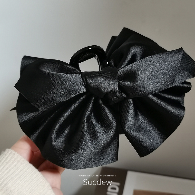 气质在逃公主风大号蝴蝶结抓夹时尚夹子头饰发夹后脑勺鲨鱼夹发卡