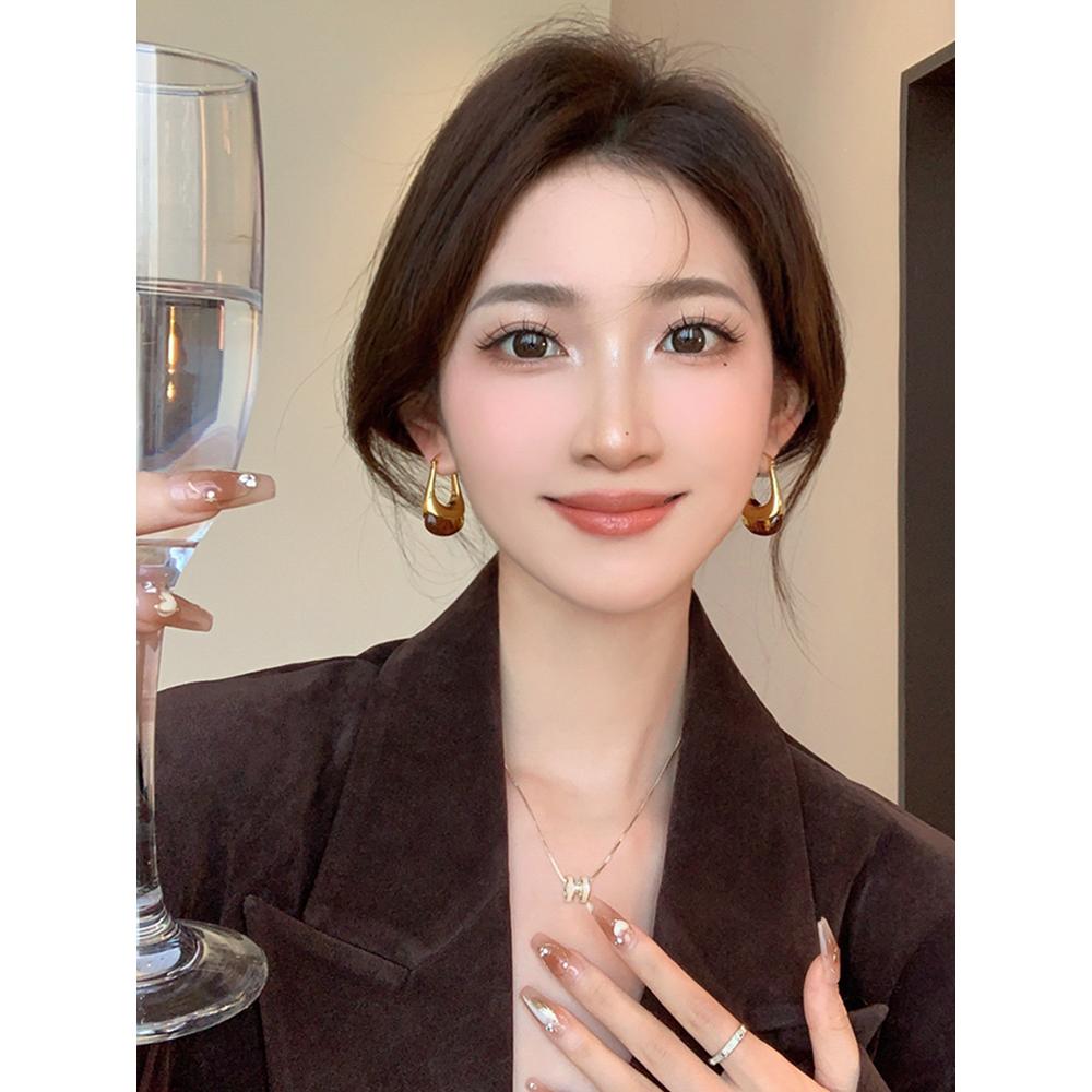 合金耳饰 复古水滴耳环2024新款爆款小众设计感高级感耳坠百搭ins