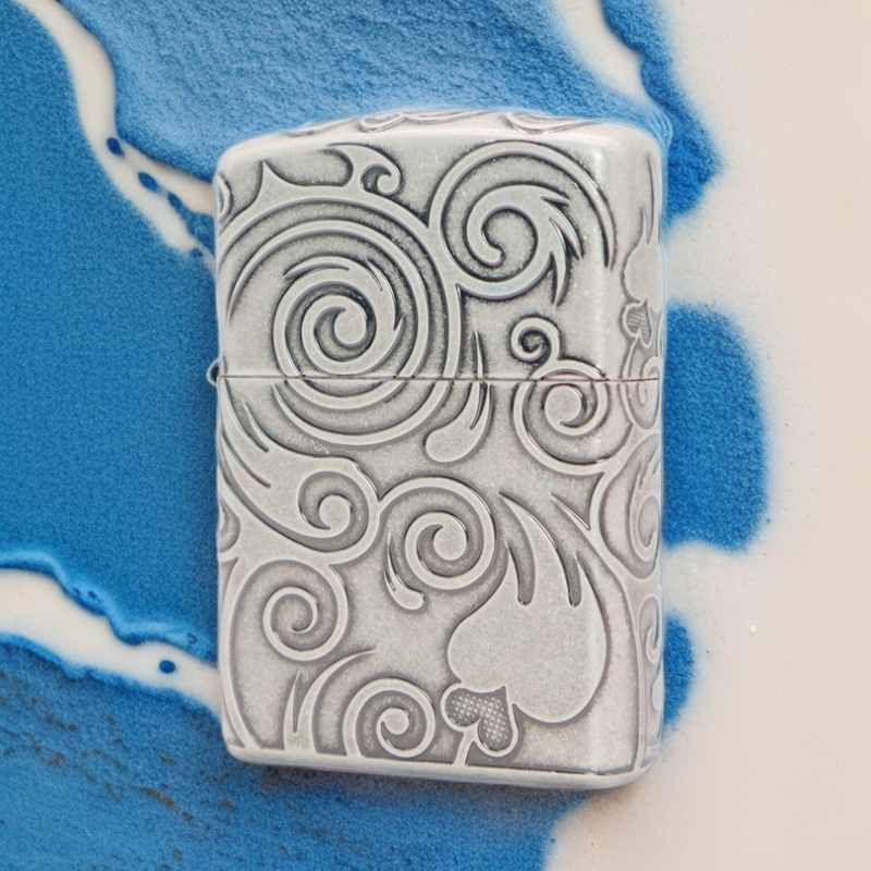 ZIPPO/之宝打火机 流云 仿古银盔甲 中版 LORIG200.19-0011 TCJ1