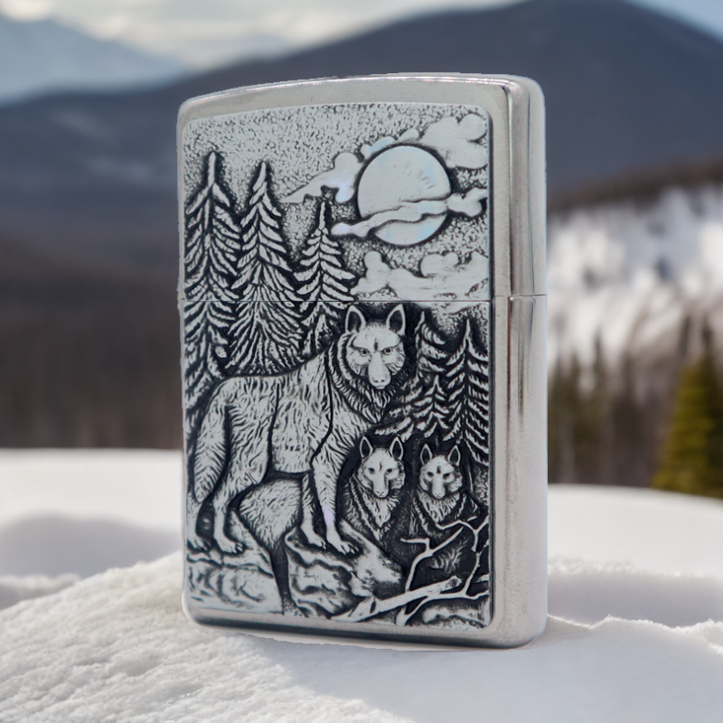 ZIPPO/之宝打火机 木狼行 徽章 美版 20855 刀耕火种 MBJ1
