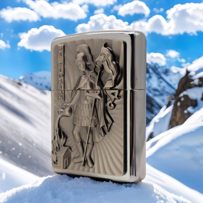 ZIPPO/之宝打火机15/16年圣弗洛里安欧版 2002003 刀耕火种 OBJ1