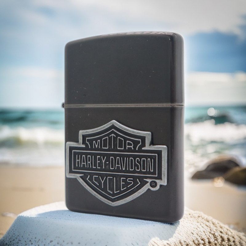 ZIPPO/之宝打火机 哈雷黑盾勋章 美版 29822 刀耕火种 MBJ1