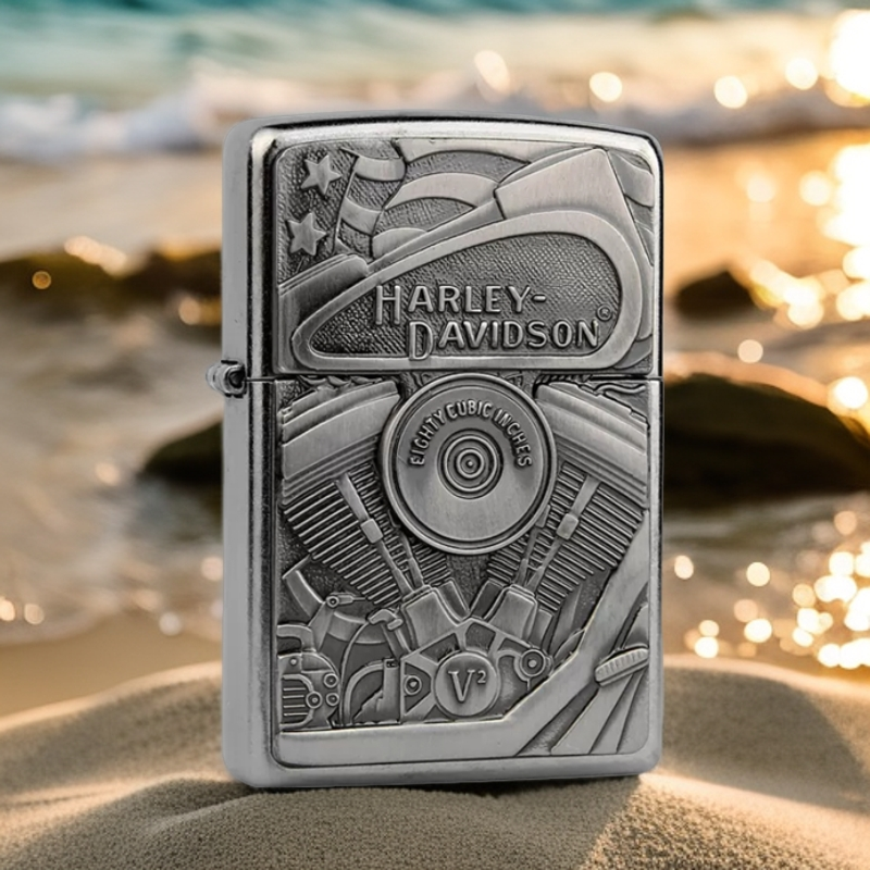 ZIPPO/之宝打火机 哈雷机械徽章 美版 29266 刀耕火种 MBJ1