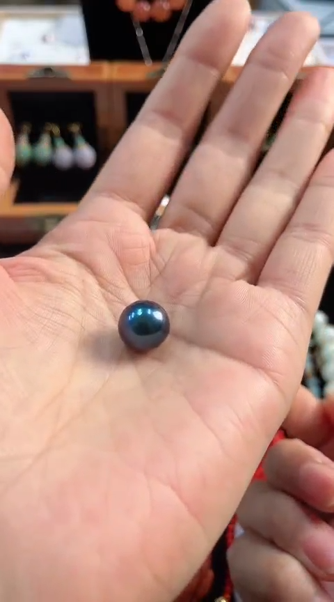 【闪购商品】12mm+孔雀绿珠珠吊坠