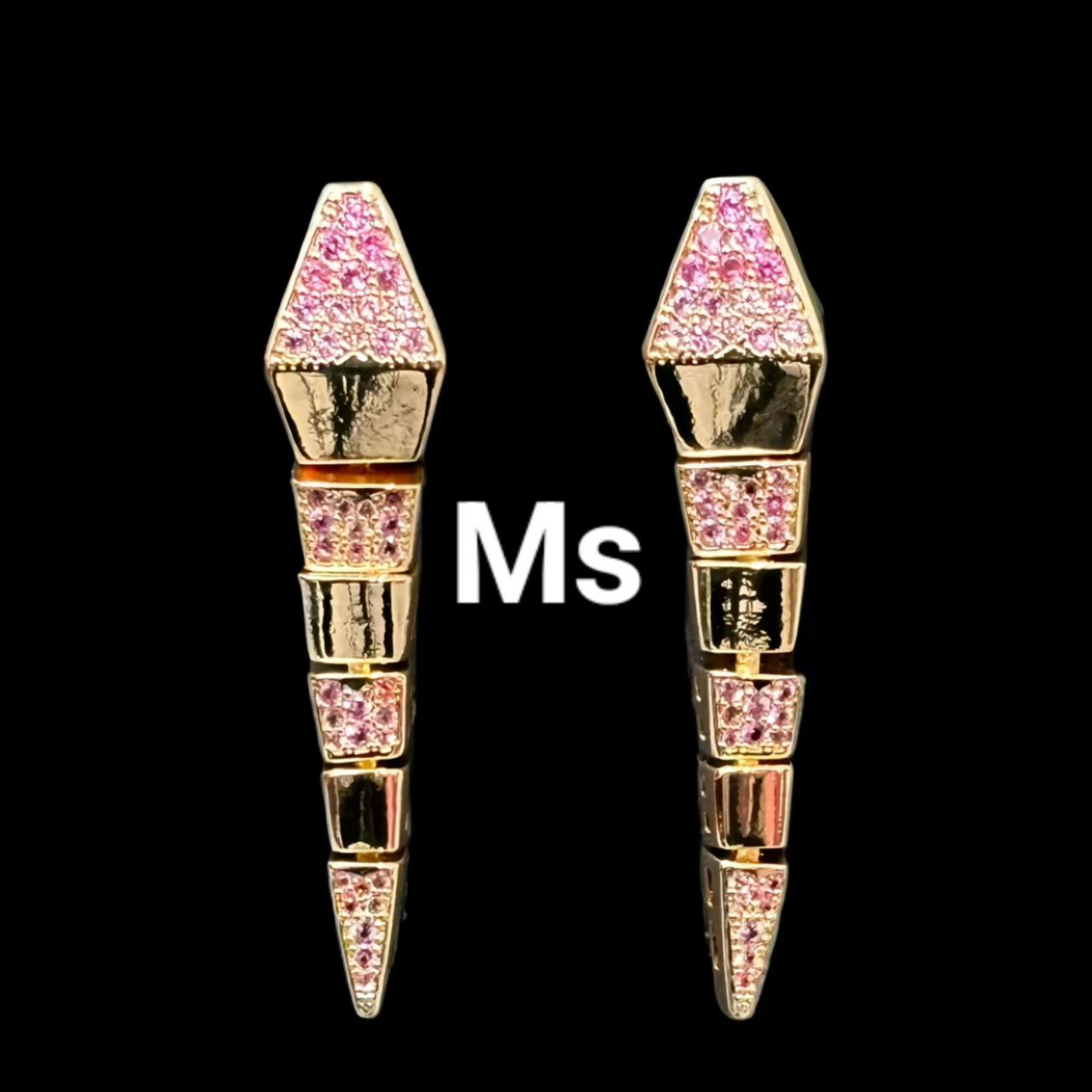 铜合金合成锆石耳饰 气质百搭时尚轻奢高端上档次精致奢华耳钉