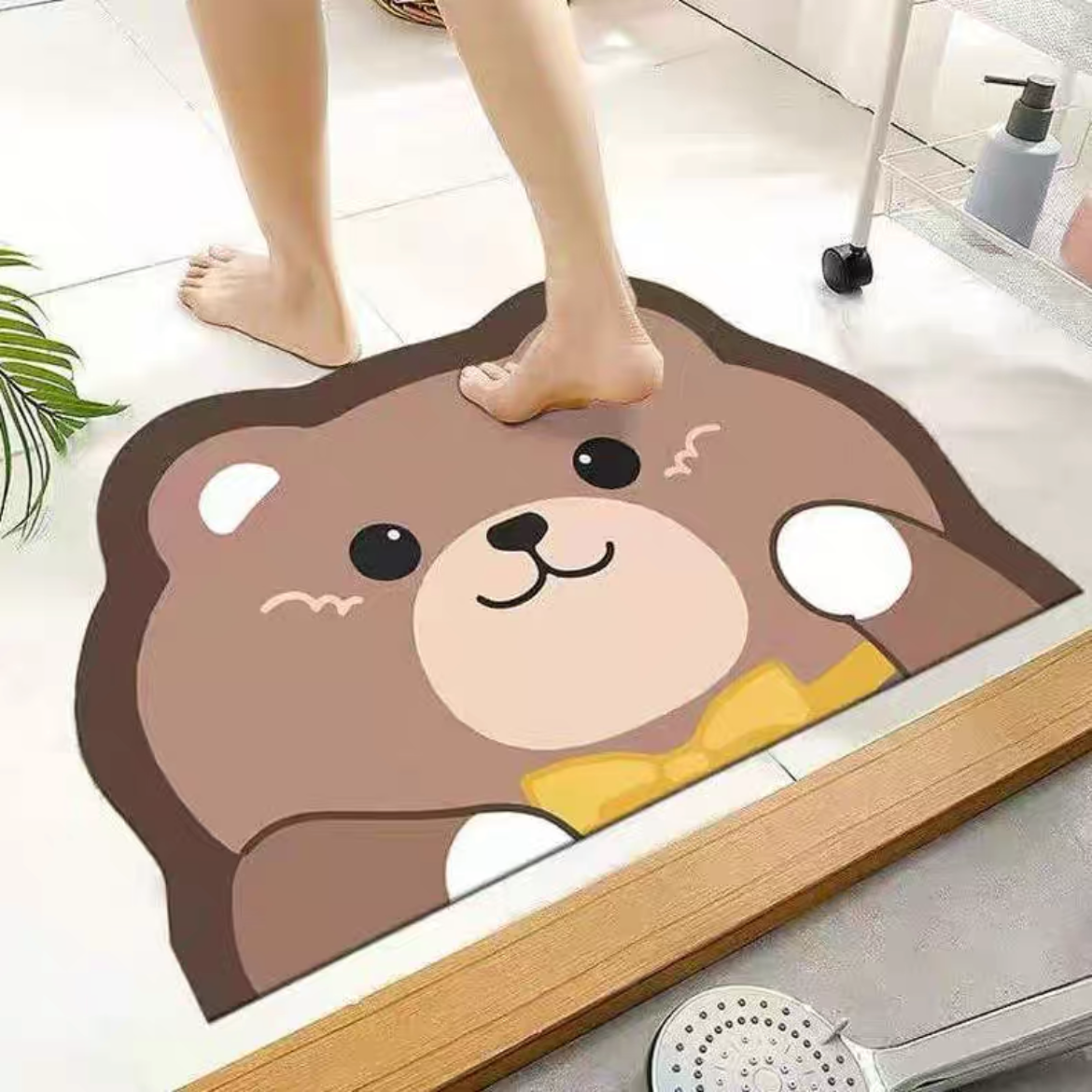 软硅藻泥可爱吸水地垫卡通防滑速干脚垫厕所卫生间门垫浴室地毯