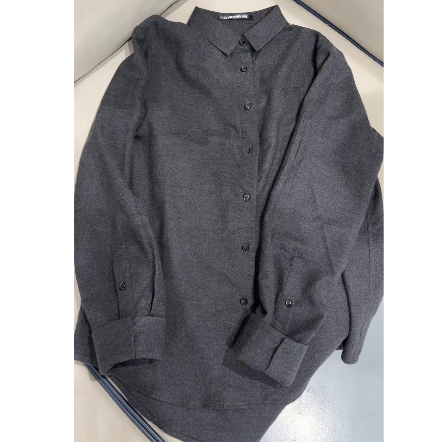 莉莉推荐经典英伦风磨毛衬衣秋冬