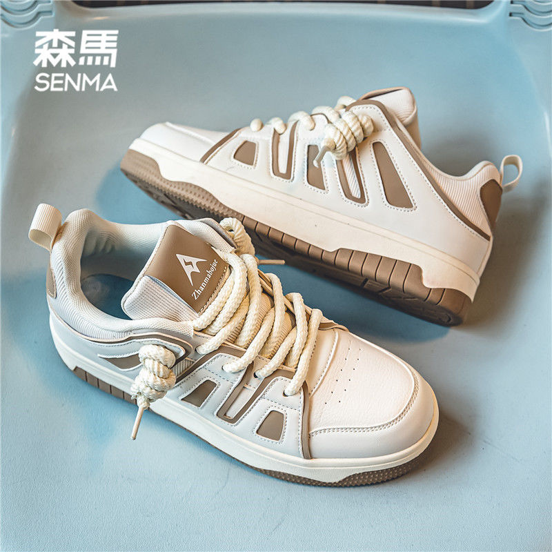 SENMA/森马男鞋冬季防滑厚底运动学生休闲滑板鞋青少年百搭面包鞋