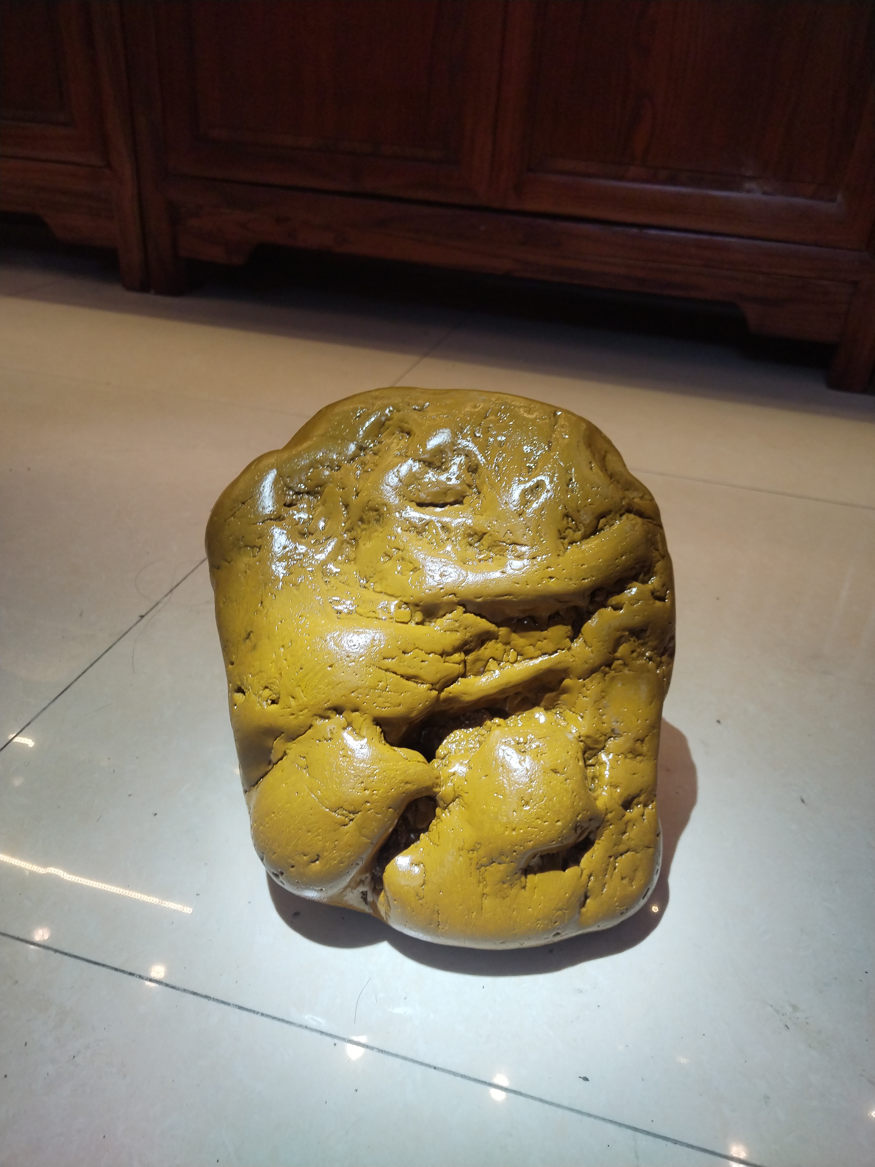 奇石黄蜡石原石摆件盆景