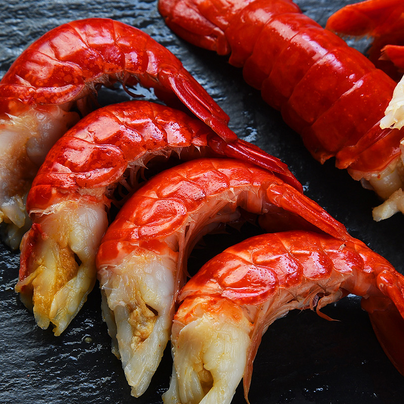 大特大 新鲜带黄龙虾尾3包  每包50粒