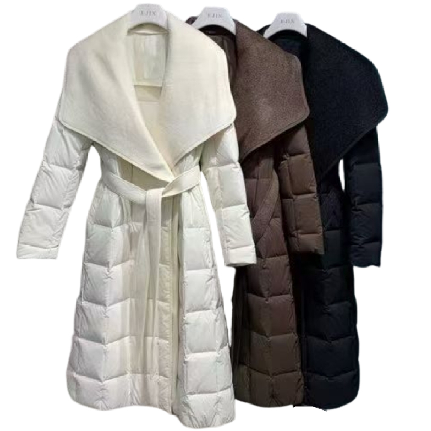 90鹅绒！骆驼绒绵羊毛大翻领鹅绒羽绒服604061