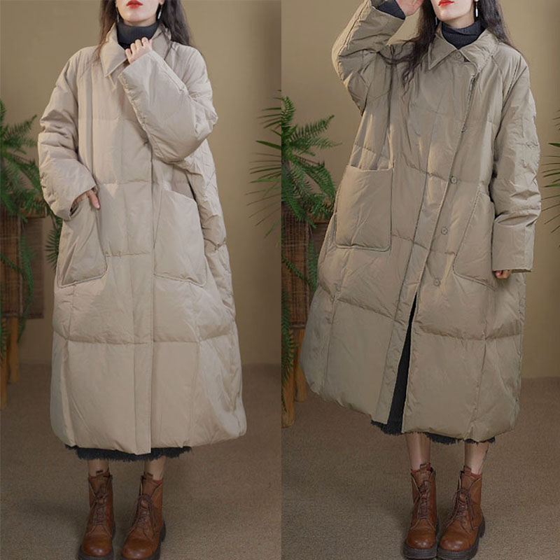 韩版气质中长款棉服外套女冬季新款时尚百搭显瘦宽松加厚棉衣棉袄