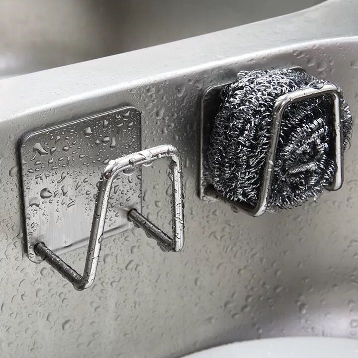 304不锈钢海绵沥水架钢丝球洗菜盆盖沥水篮置物架厨房用品沥水架