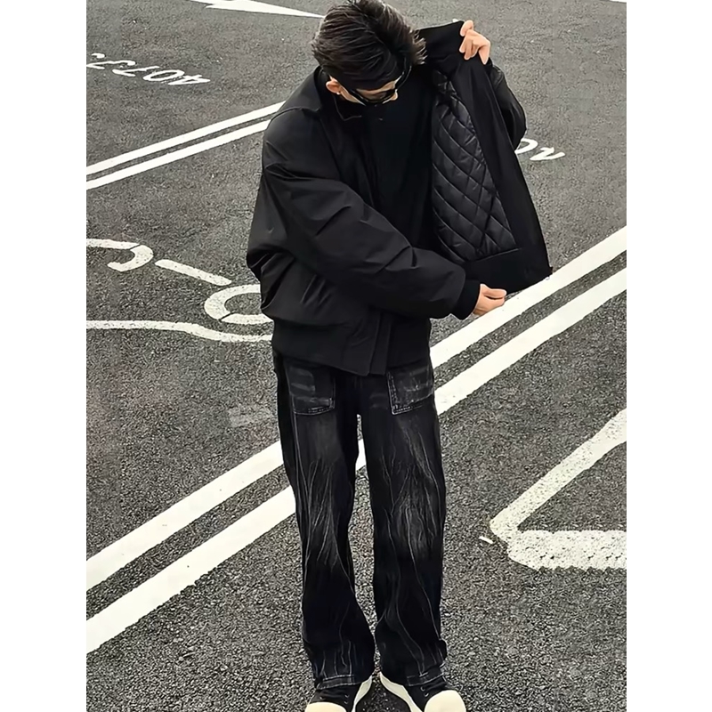 bomber飞行夹克棉服男款冬季加厚美式潮牌棉衣外套短款夹棉棒球服