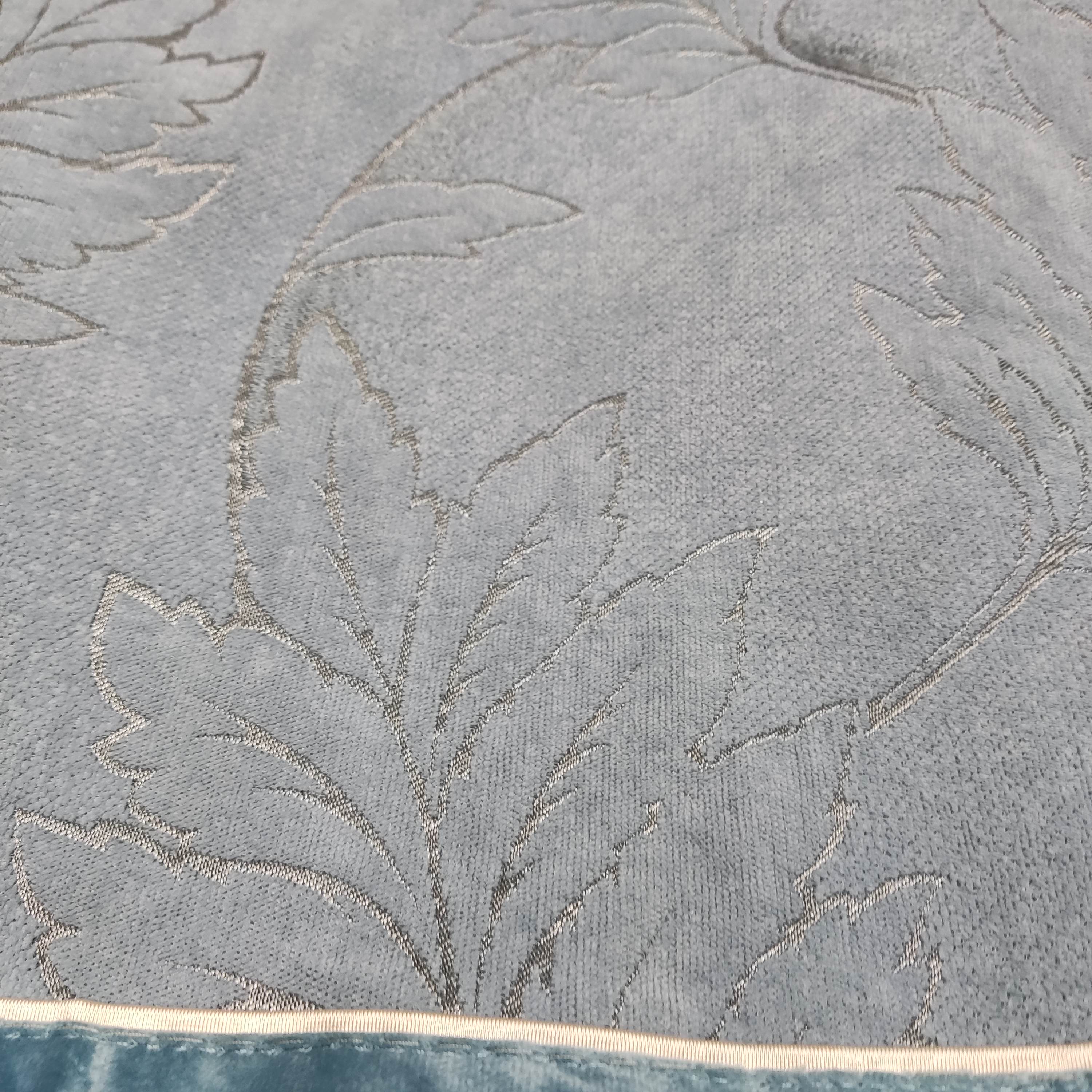 2470灰蓝色树叶沙发垫1-3-5位90-180-240（-5）