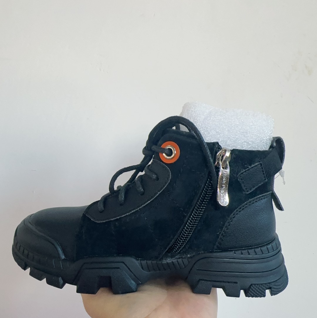 大庆仓  黑色   加绒儿童休闲运动鞋P63106(新Y29）12月9日