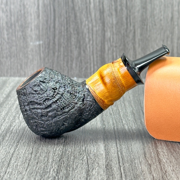 俄罗斯GM烟斗磁铁佬二徒弟喷砂直斗暖鼻斗叼斗竹节石楠木手工进口