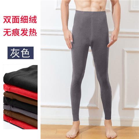 琢木鳥德绒保暖无痕秋裤男士内外穿保暖裤秋冬加绒大码线裤打底裤