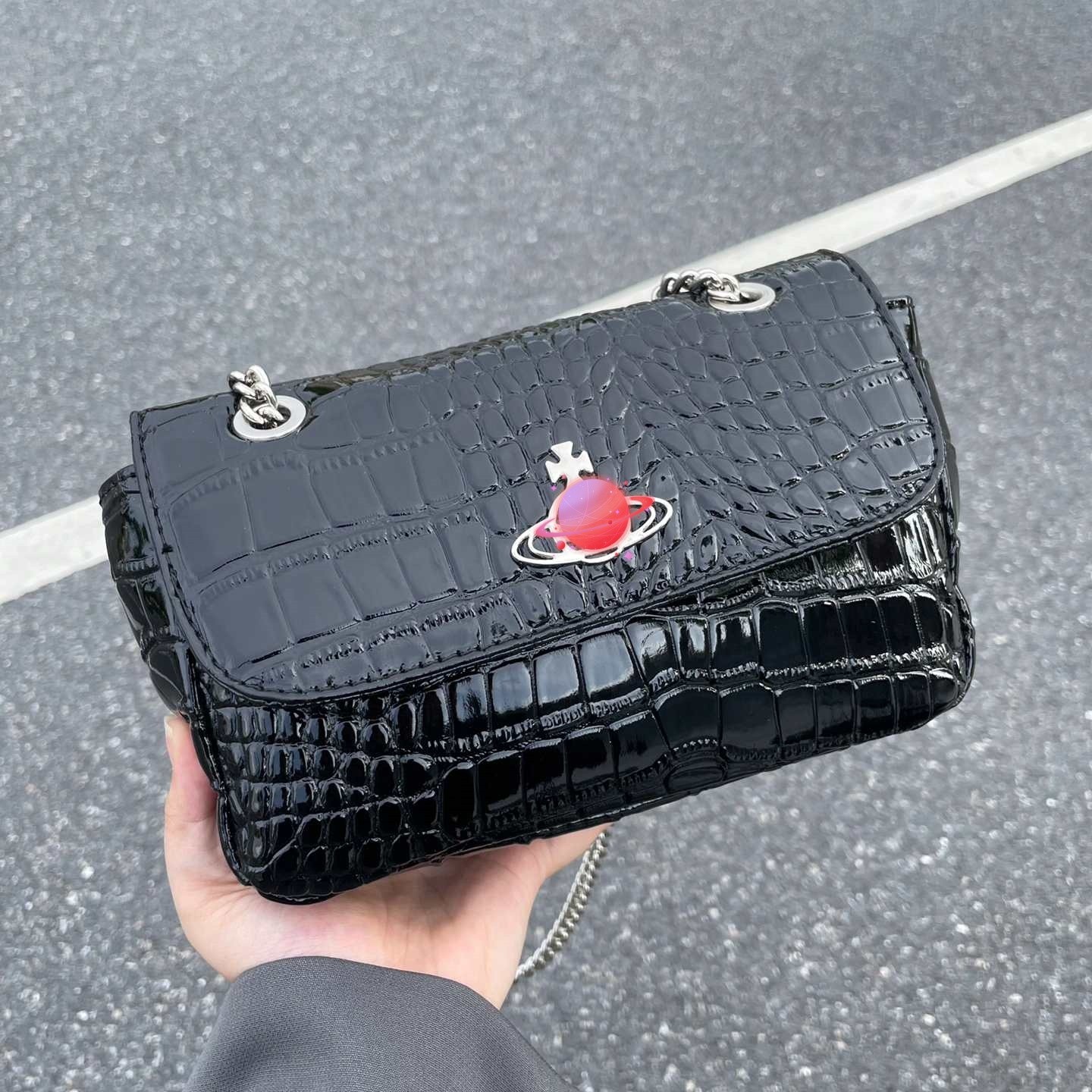 【XXD新店特惠】土星链条小方块单肩包斜挎包