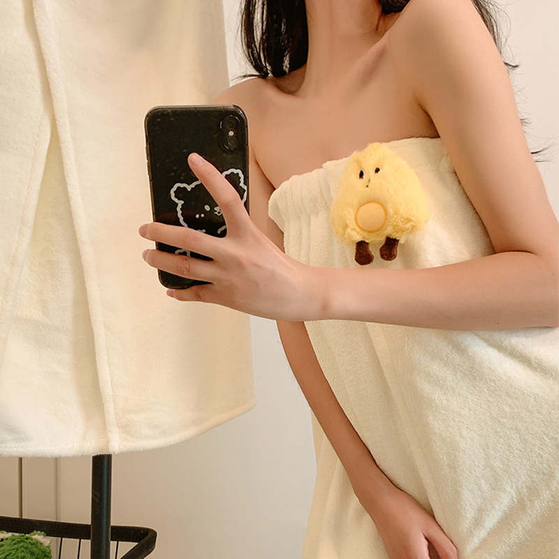 浴巾式浴袍女家用吸水速干可穿可裹洗澡裹巾不掉毛浴裙大毛巾夏天