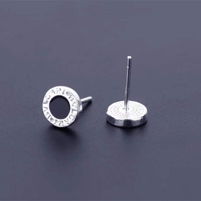 钛钢耳饰 925纯银耳钉男士黑色十字架耳环2020新款潮男女酷帅