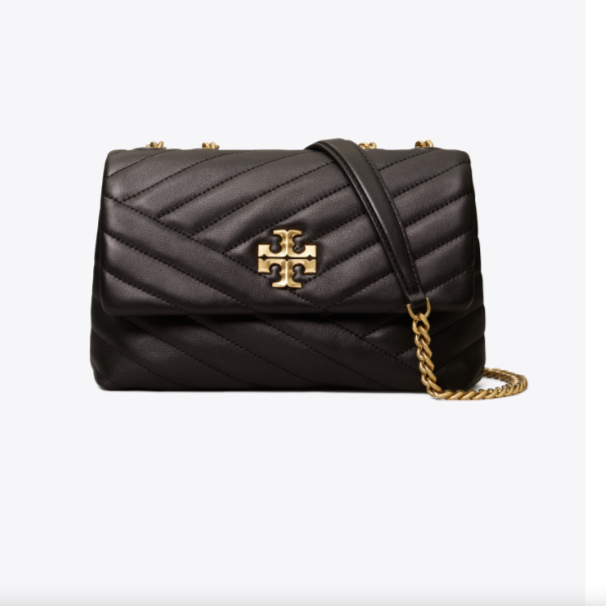 【XIAO】Tory Burch/汤丽柏琦kira黑金小号斜挎包 22.5*15*8cm
