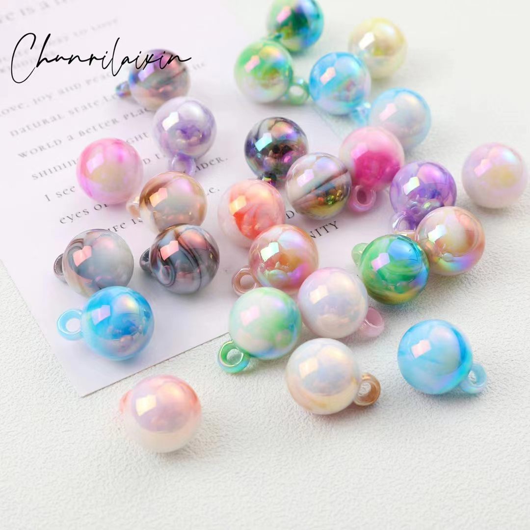 DIY手工爆款配件串珠吊孔直孔手工串珠亚克力树脂人鱼姬ABS马贝