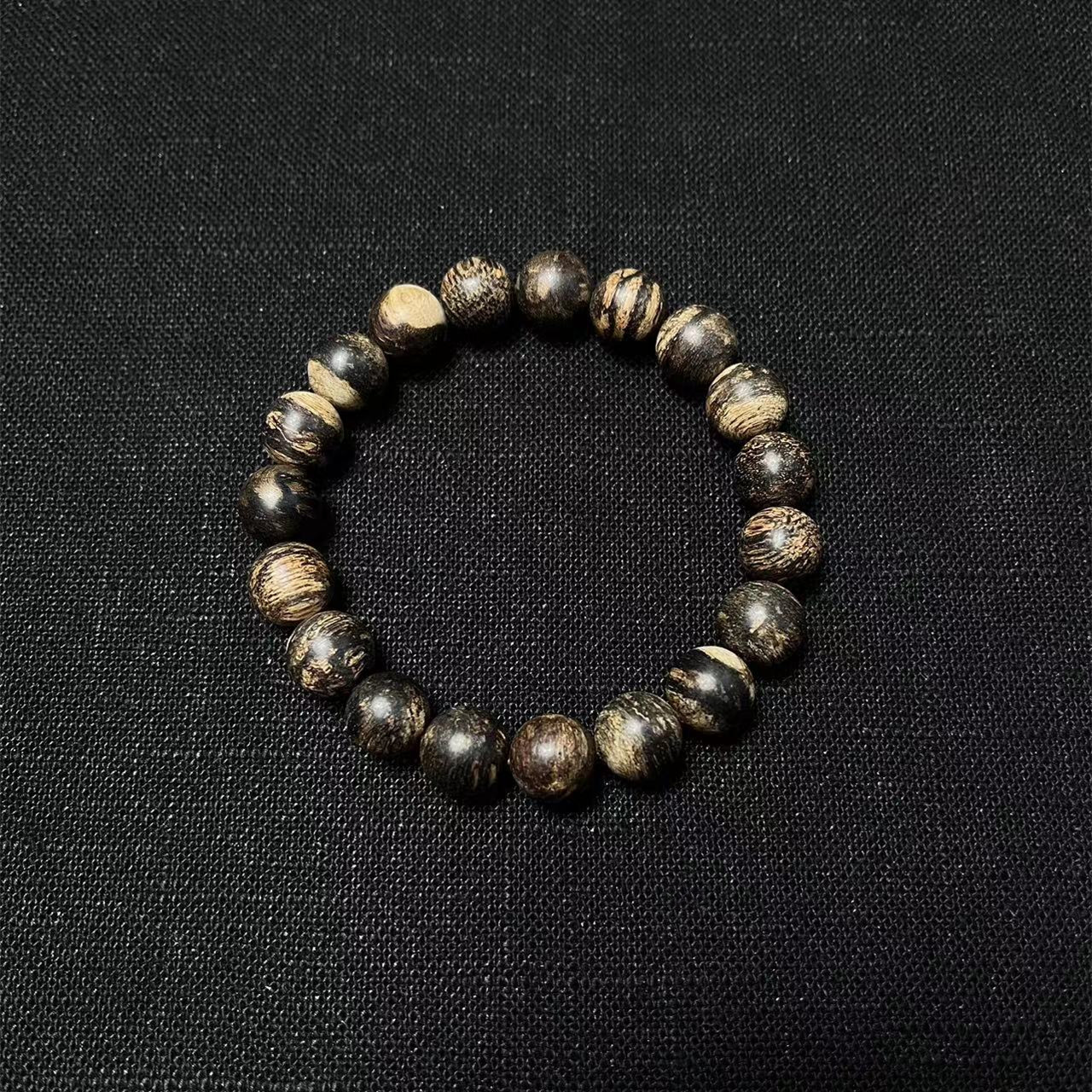 沉香沉香沉水料手串单圈0.7-1.1cm，正区达拉干料，一木七器沉水