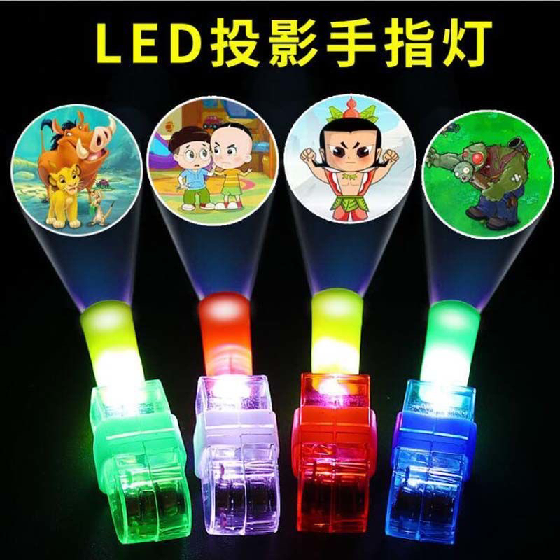 奥特曼手指灯发光投影儿童小玩具动物人偶套餐套装斗娃生日礼物