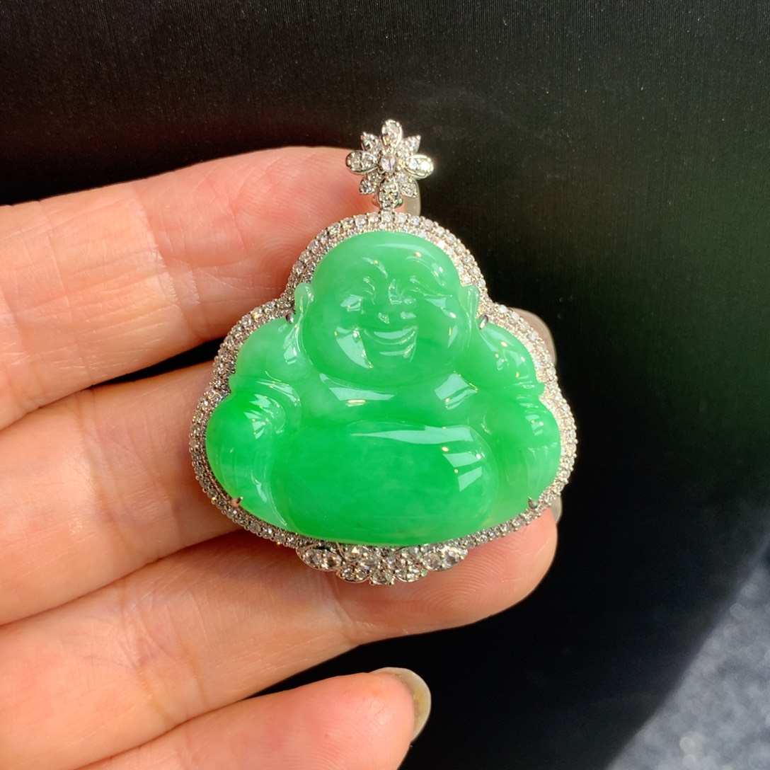 【闪购商品】翡翠颈饰18K金镶嵌翡翠