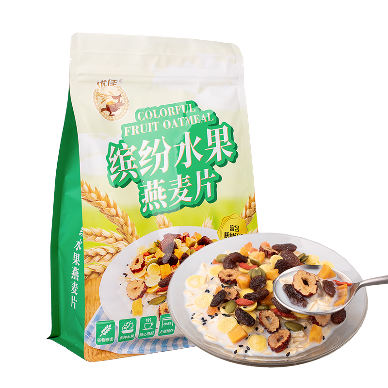优佳缤纷水果燕麦片健身即食冲饮谷物粗粮原味早餐烘焙