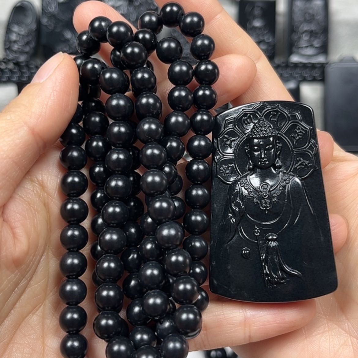 【闪购商品】和田玉（墨玉）手链未镶嵌诛*