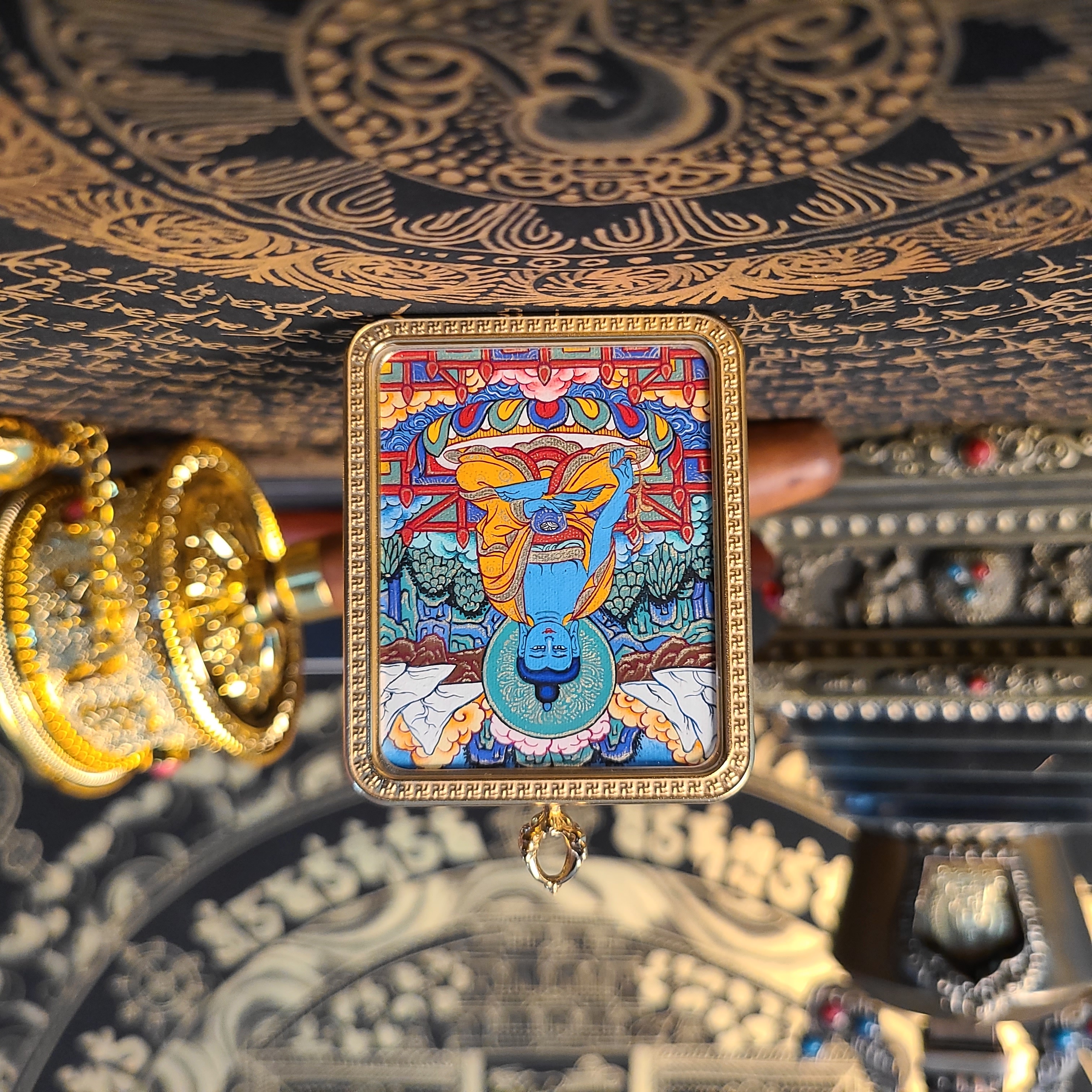 【臻藏】彩唐药师F手绘唐卡-5*4方牌